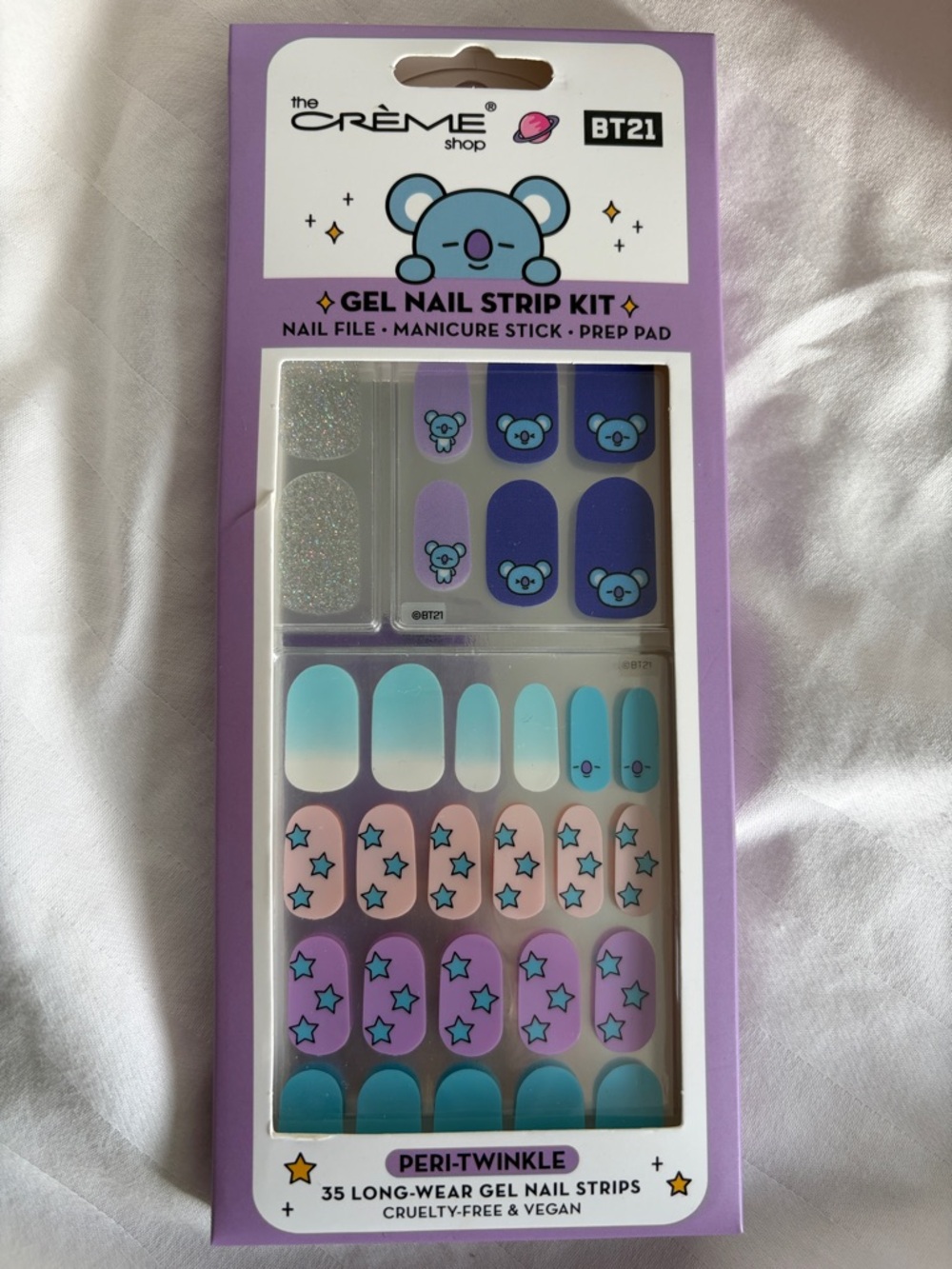 BT21 x The Crème Shop Koya Gel Nail Strips